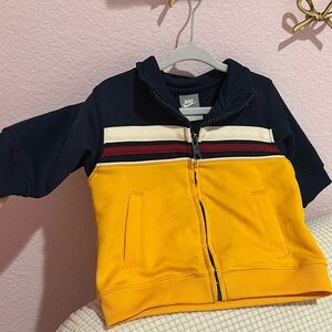 Nike Kids Yellow and Navy Hoodie